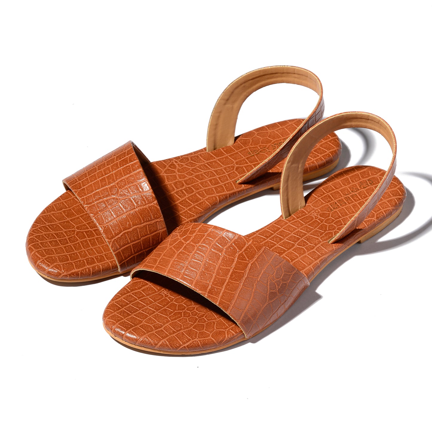 Caramel Textured Sandals