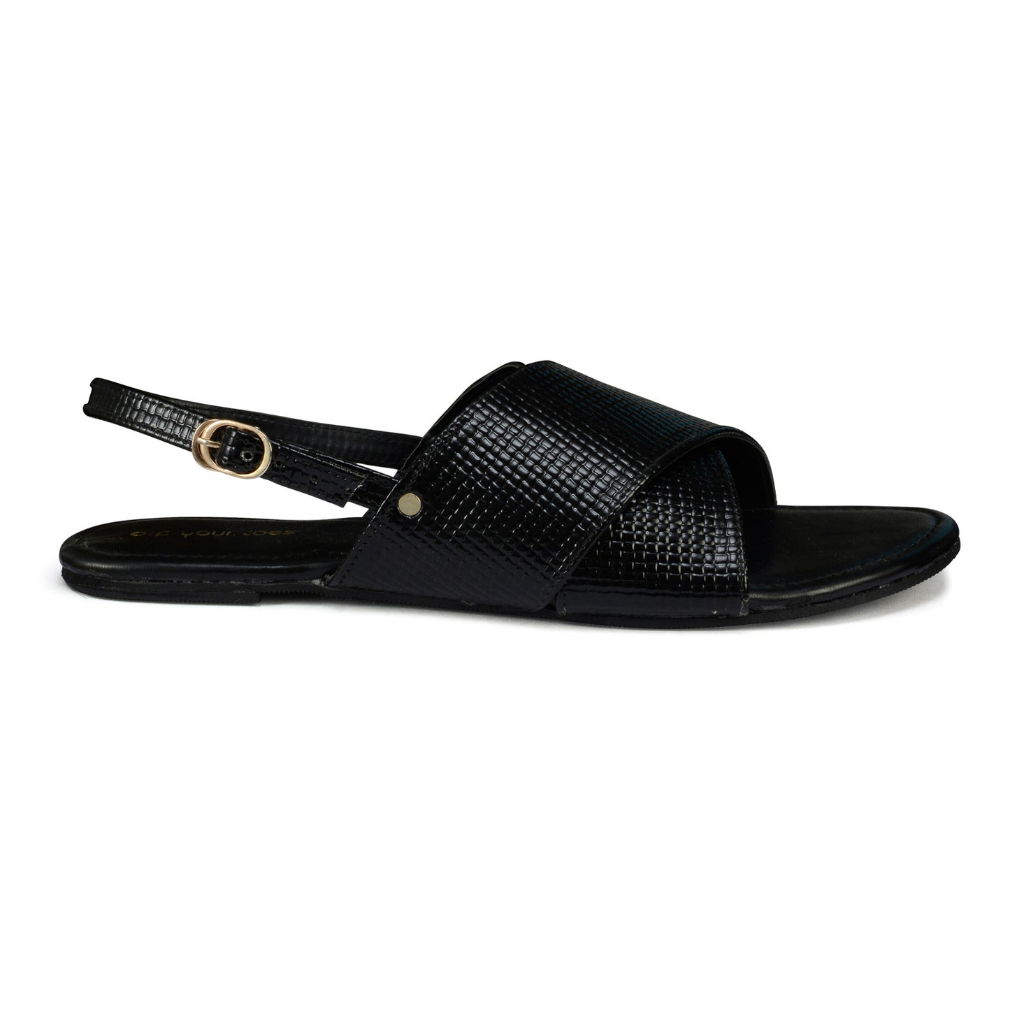 Textured Cross strap sandals